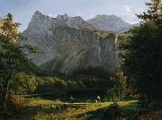 Josef Feid Backward lake Langbath Germany oil painting artist